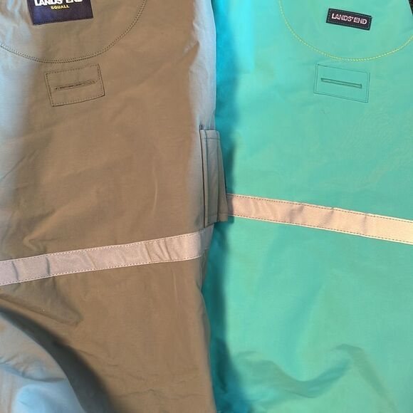 Land’s End Dog solid squall jacket olive green or royal cobalt color block Var - Picture 6 of 6